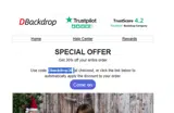 Dbackdrop30 coupon verification screenshot