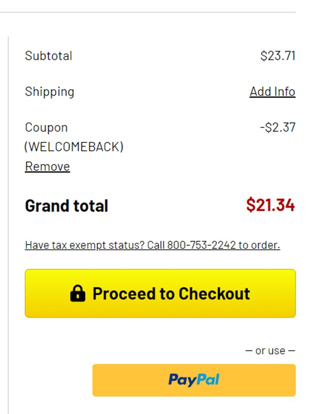 DB Electrical checkout page showing DB Electrical coupon code box | Screenshot taken by SimplyCodes community member on Jul 12, 2024