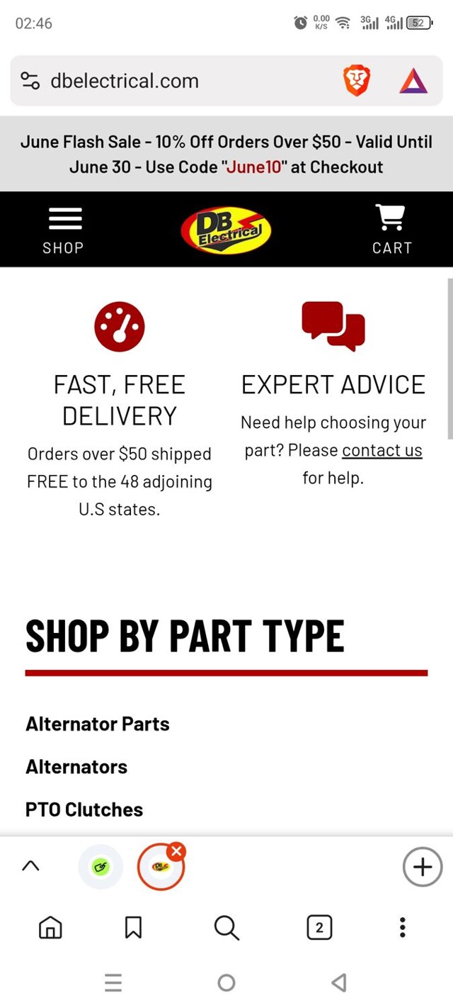DB Electrical checkout page showing DB Electrical coupon code box | Screenshot taken by SimplyCodes community member on Jun 5, 2025
