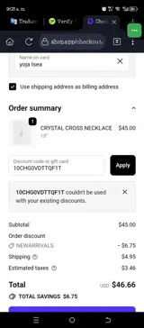 10CHG0VDTTQF1T coupon verification screenshot