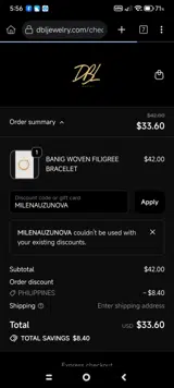 MILENAUZUNOVA coupon verification screenshot