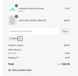 OFF10 coupon verification screenshot