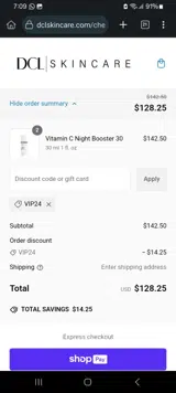 VIP24 coupon verification screenshot