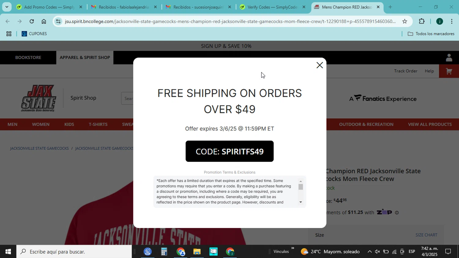 D.C. United promo code screenshot showing code 20MLS applied at D.C. United checkout page. Uploaded by SimplyCodes community member jorgejavierherrera on Mar 4, 2025