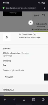 Newyear coupon verification screenshot
