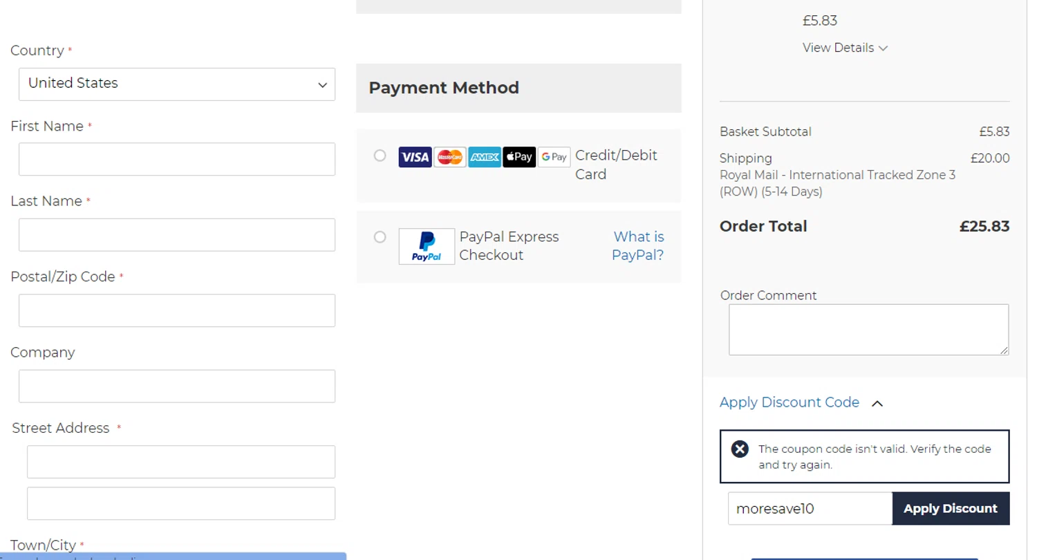 DeadGoodUndies promo code screenshot showing code moresave10 applied at DeadGoodUndies checkout page. Uploaded by SimplyCodes community member Gonzalez010203 on Jun 11, 2025