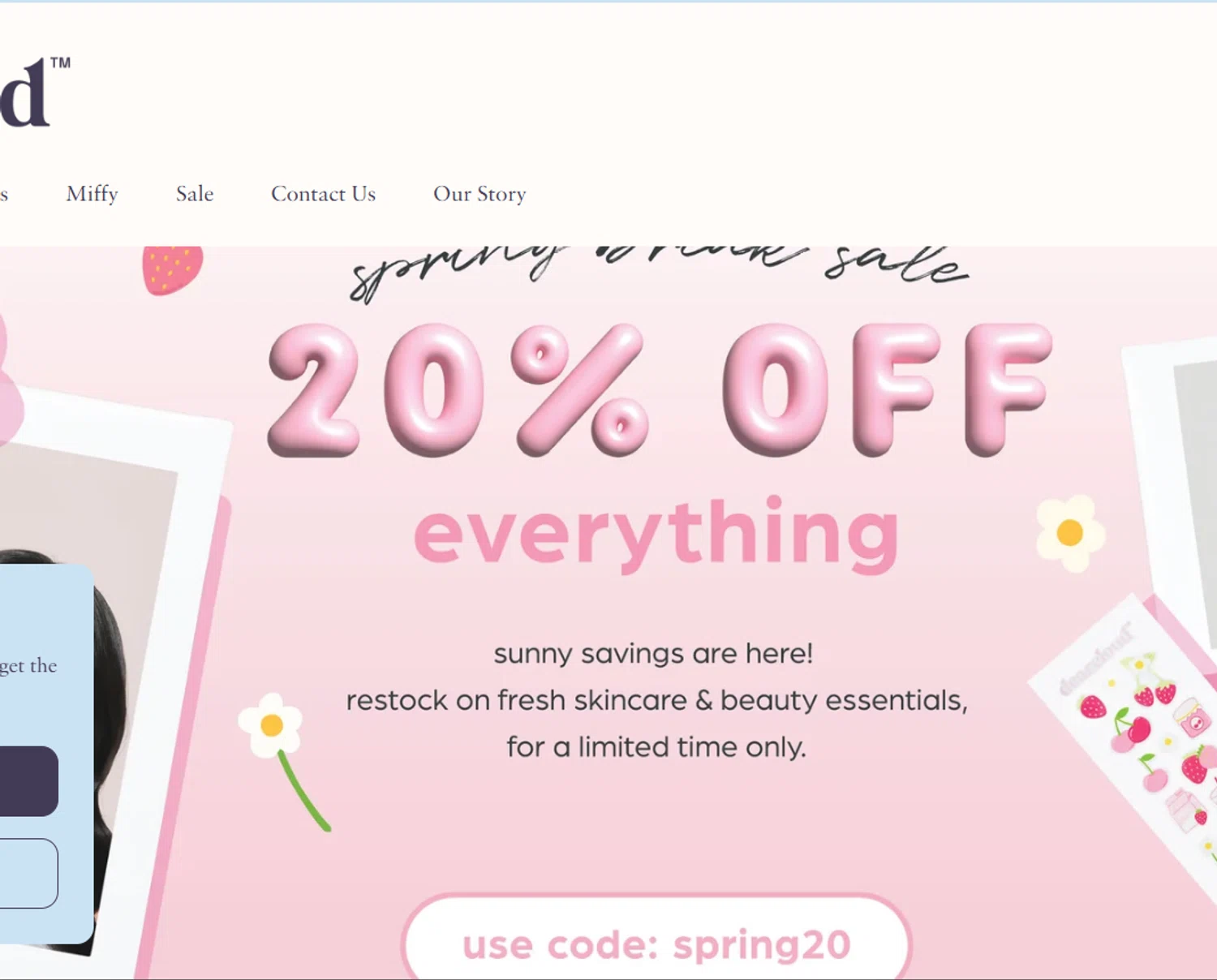 dearcloud promo code screenshot showing code SPRING20 applied at dearcloud checkout page. Uploaded by SimplyCodes community member prathambora12 on Mar 11, 2025