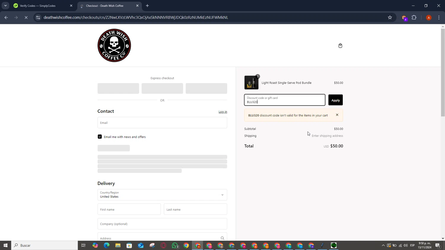 how to use Death Wish Coffee coupons