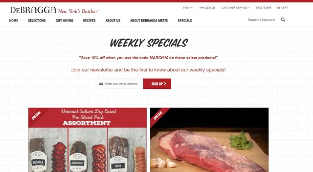 DeBragga checkout page showing DeBragga promo code box | Screenshot taken by SimplyCodes community member on Mar 2, 2023