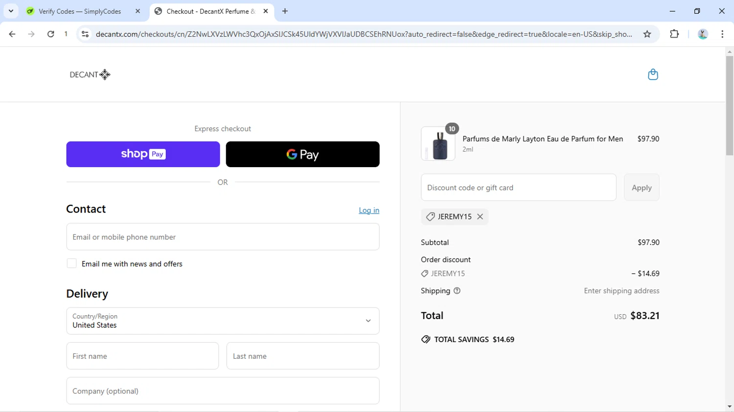 DecantX Promo Codes - 20% Off (16 Verified) Mar 2026