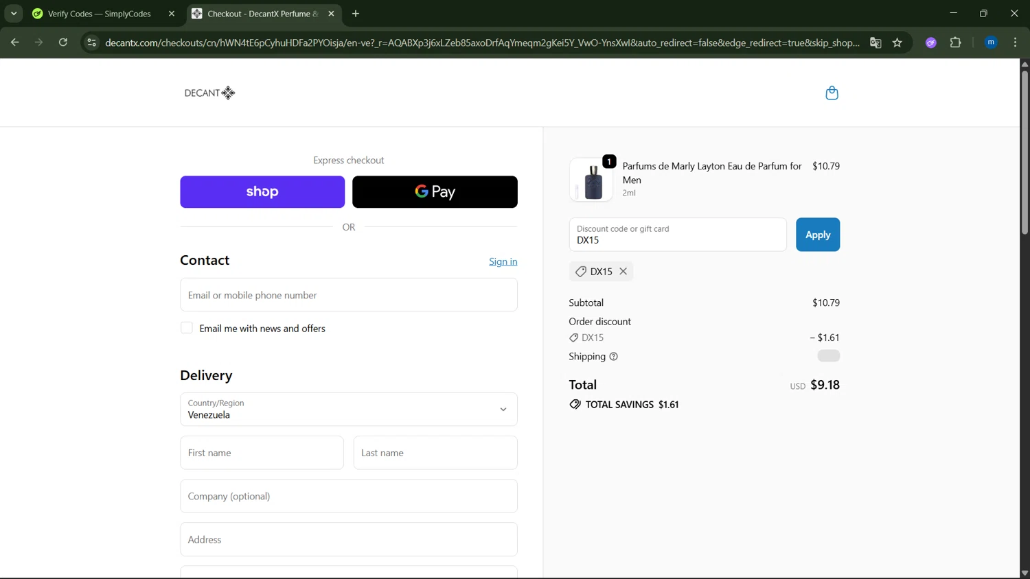 DecantX Promo Codes - 20% Off (16 Verified) Mar 2026