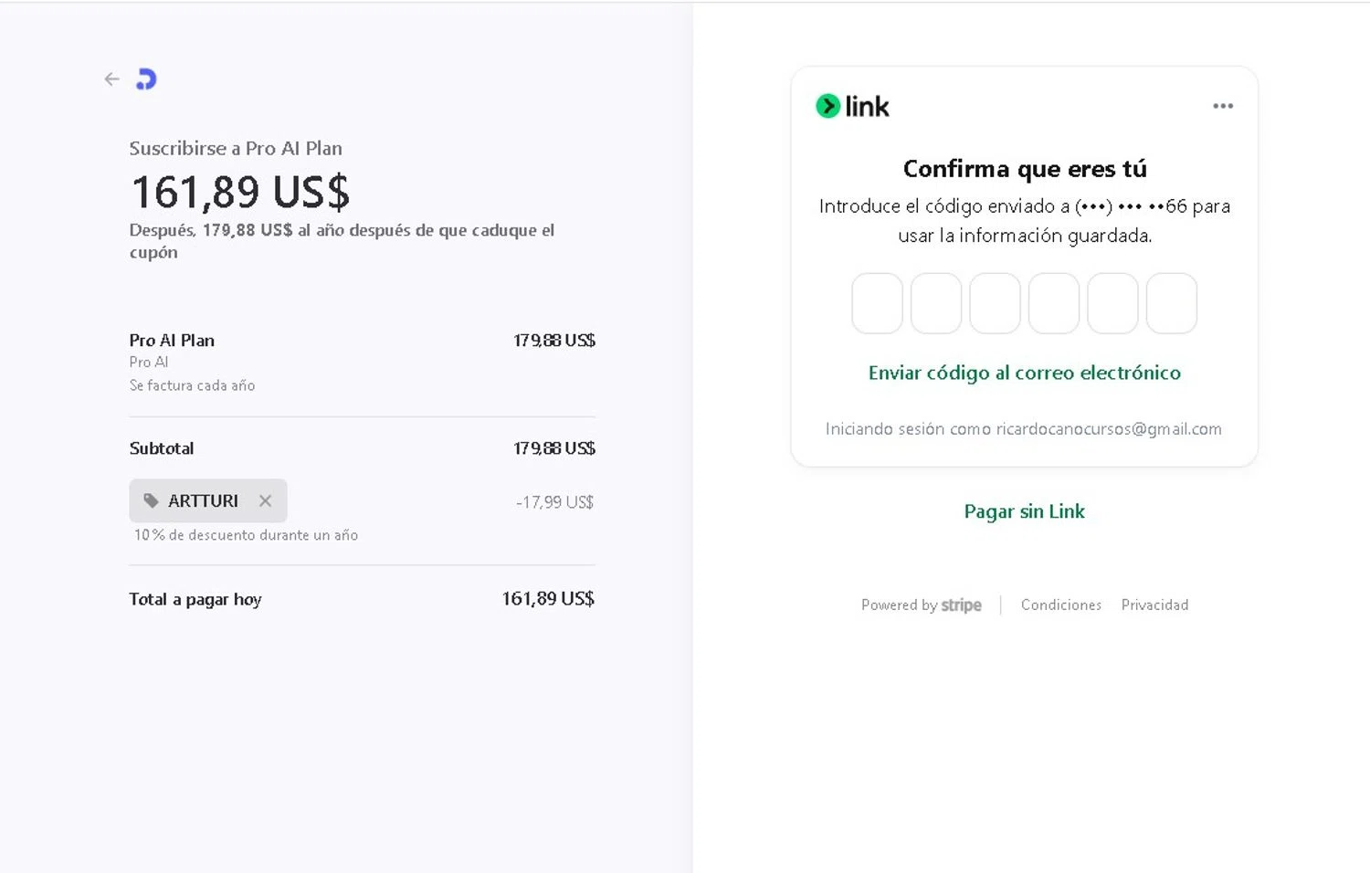 Decktopus promo code screenshot showing code ARTTURI applied at Decktopus checkout page. Uploaded by SimplyCodes community member LAMINEJAMAL on Nov 7, 2025