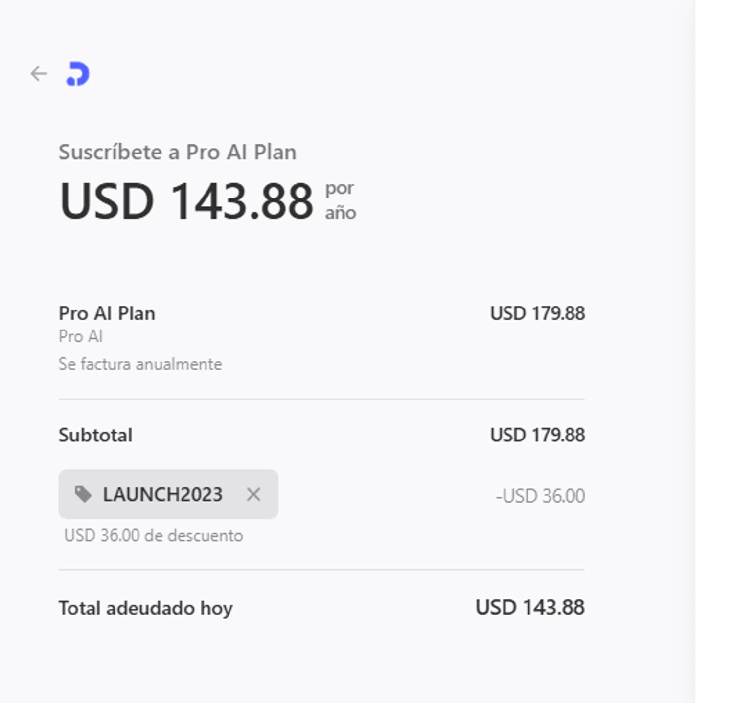 Decktopus promo code screenshot showing code LAUNCH2023 applied at Decktopus checkout page. Uploaded by SimplyCodes community member ESTHER3121 on Oct 30, 2025