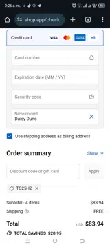 TG25H2 coupon verification screenshot