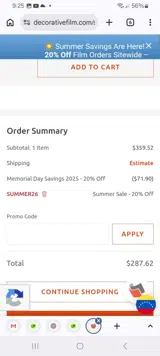 SUMMER26 coupon verification screenshot