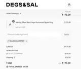 Degs & Sal coupon verification screenshot