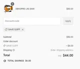 SAVE12OFF coupon verification screenshot
