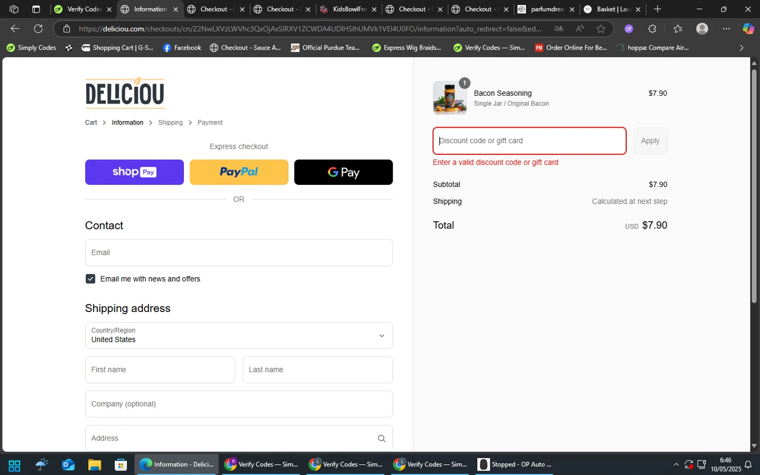 Deliciou promo code screenshot showing code BFRIDAY30 applied at Deliciou checkout page. Uploaded by SimplyCodes community member nahhhh on May 10, 2025