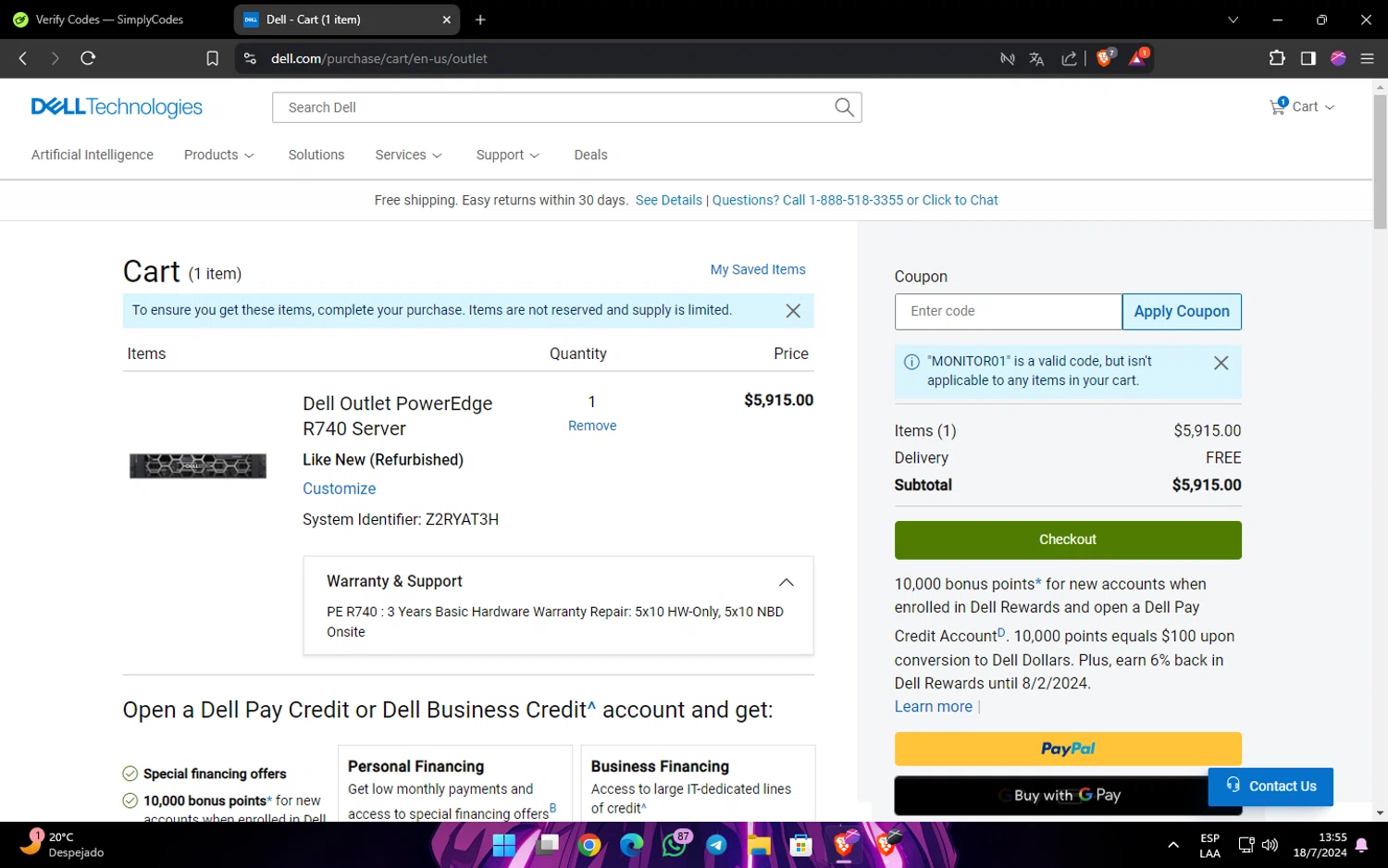 Dell Outlet Promo Codes 15 Off July 2024
