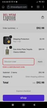 LABOR10 coupon verification screenshot