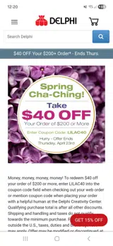 LILAC40 coupon verification screenshot