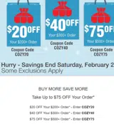 COZY20 coupon verification screenshot