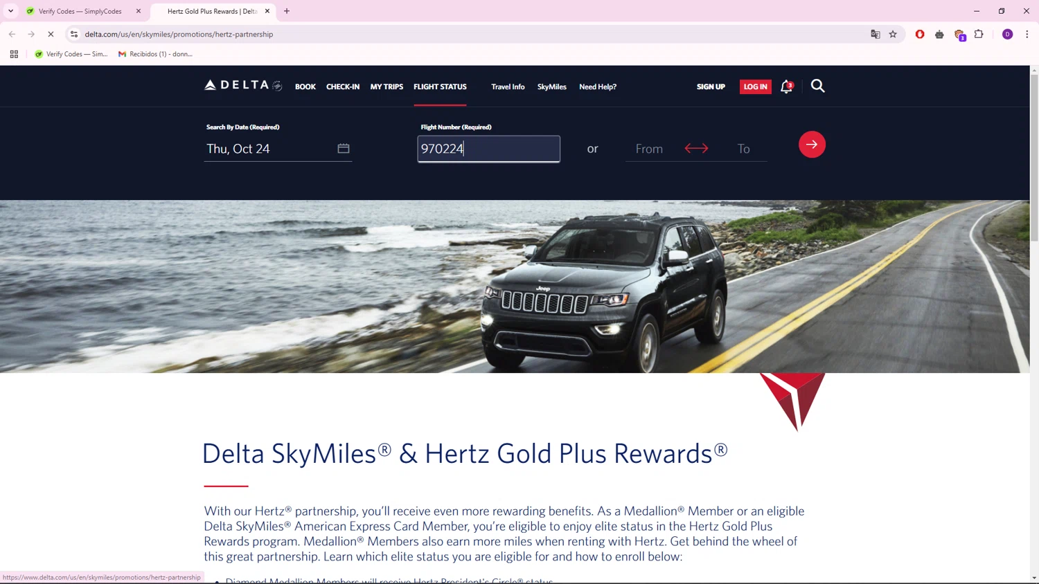 where to use Delta Air Lines promo code box