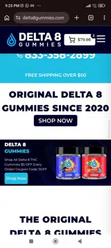 Delta 8 Gummies coupon verification screenshot