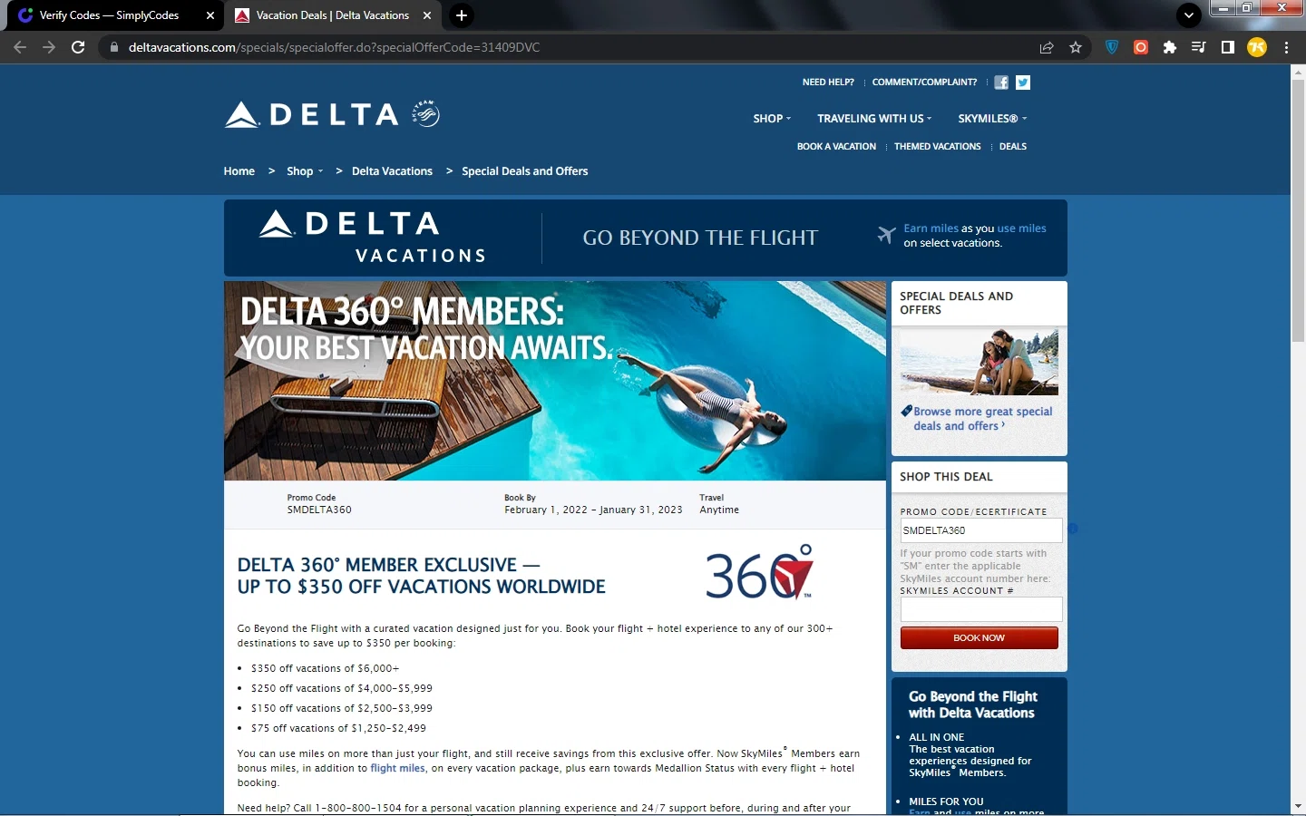 Delta Vacations Promo Codes 25 Off Coupons Jan 2025