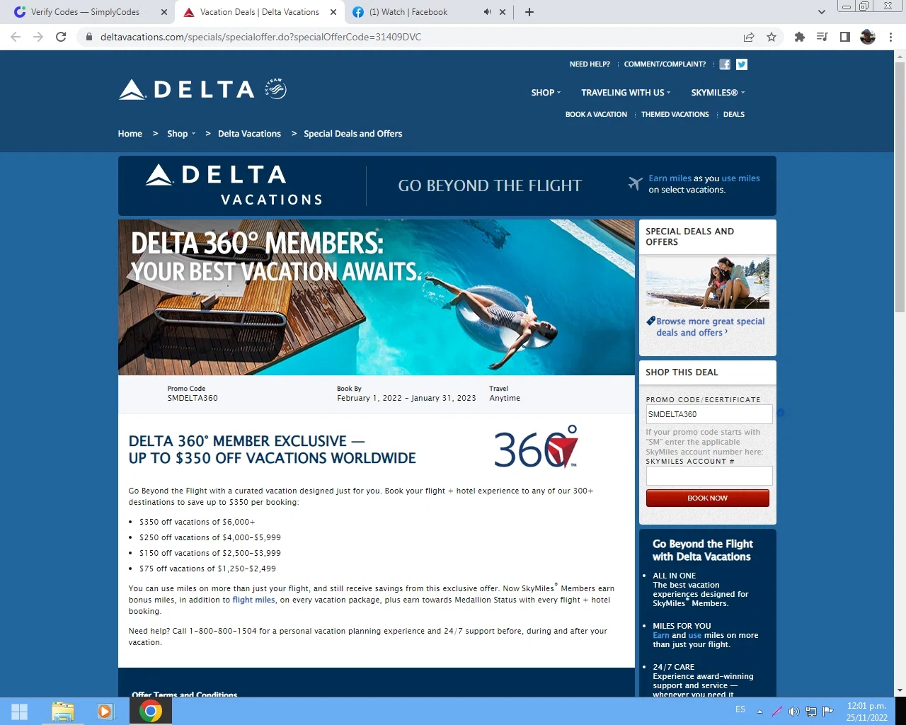 Delta Vacations Promo Codes 25 Off December 2024