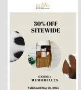 Deluxe Decor coupon verification screenshot