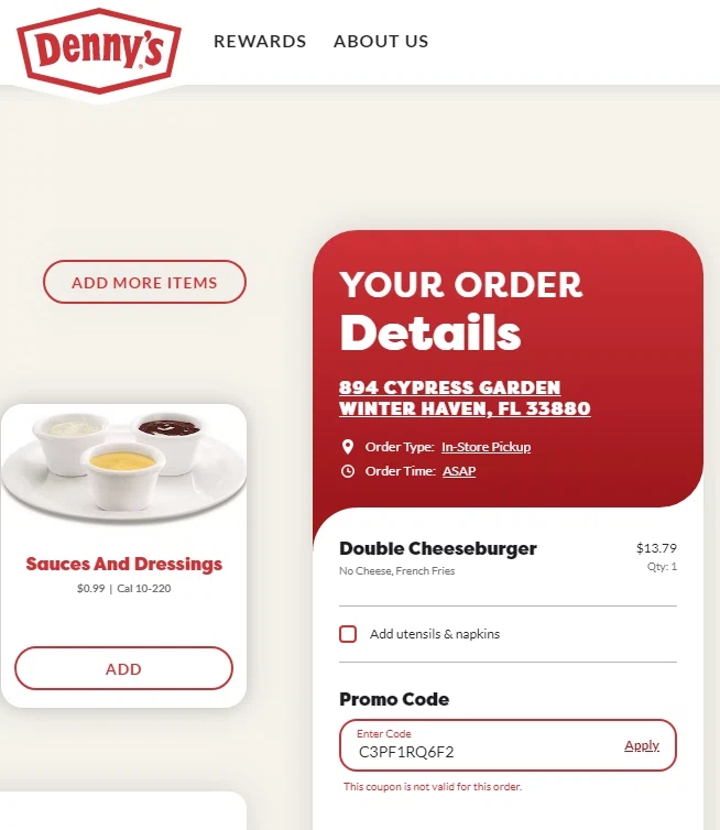 Denny's Promo Codes 25 Off August 2024