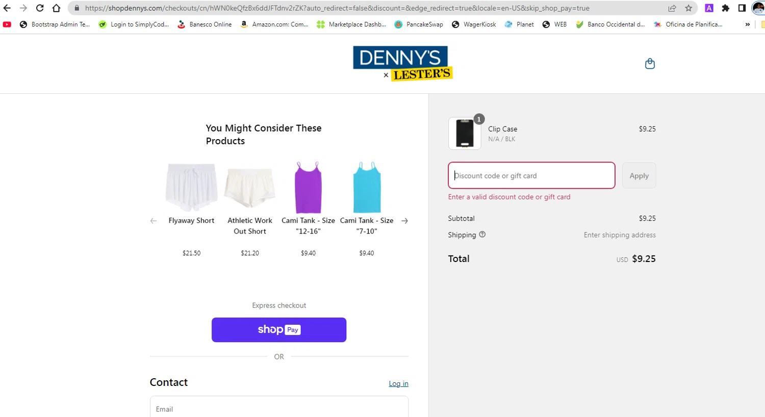 Denny's Apparel promo code screenshot showing code ADD25 applied at Denny's Apparel checkout page. Uploaded by SimplyCodes community member pollima on Jul 18, 2025
