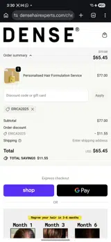 ERICA2025 coupon verification screenshot