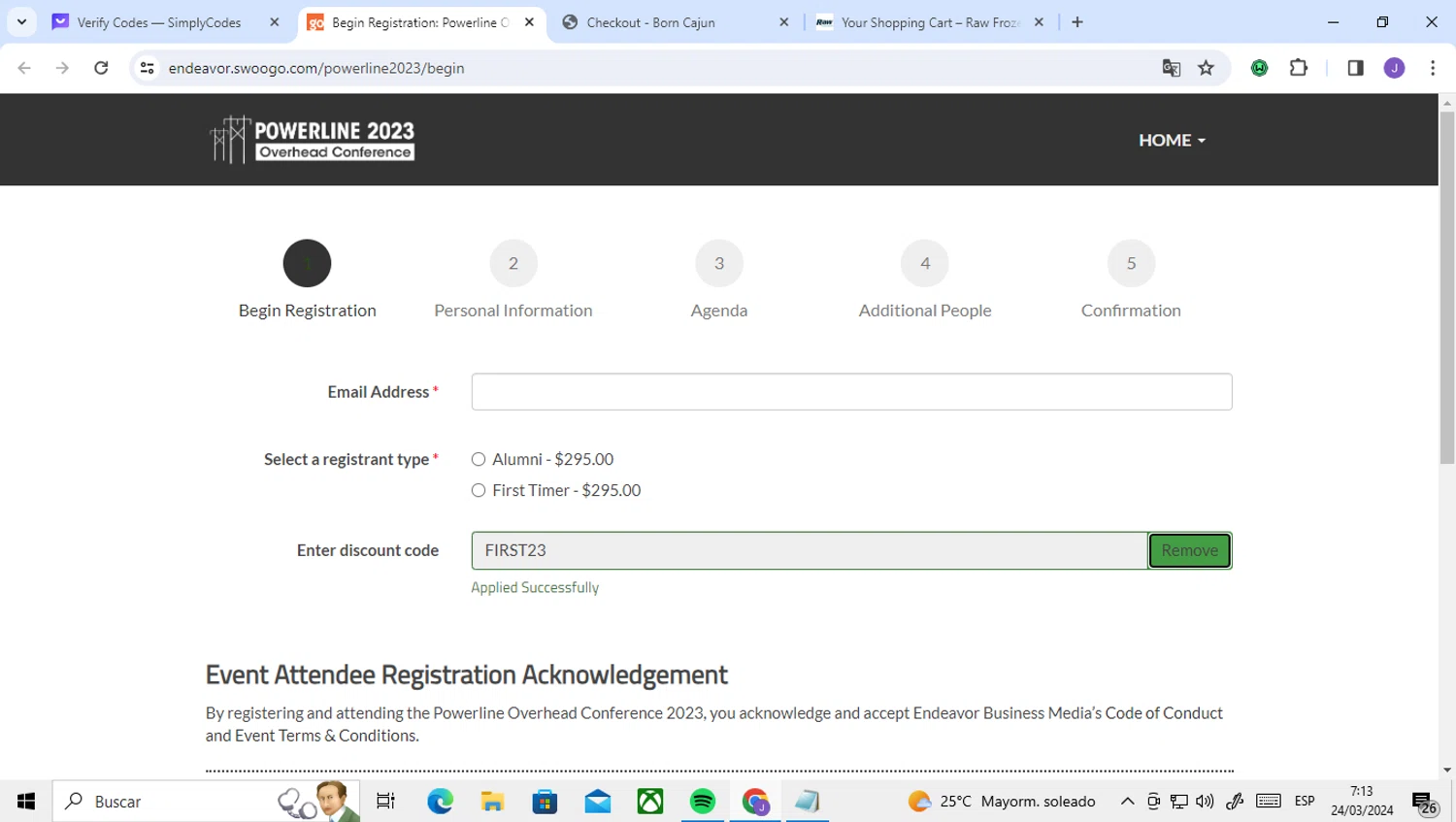 Dental Economics checkout page showing Dental Economics promo code box | Screenshot taken by SimplyCodes community member on Mar 24, 2024