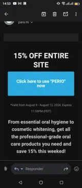 Perio coupon verification screenshot