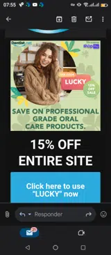 Lucky coupon verification screenshot