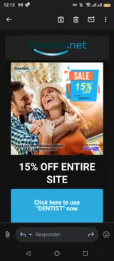 Dentist coupon verification screenshot