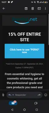 Perio coupon verification screenshot