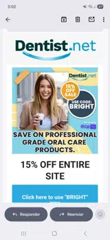 Bright coupon verification screenshot