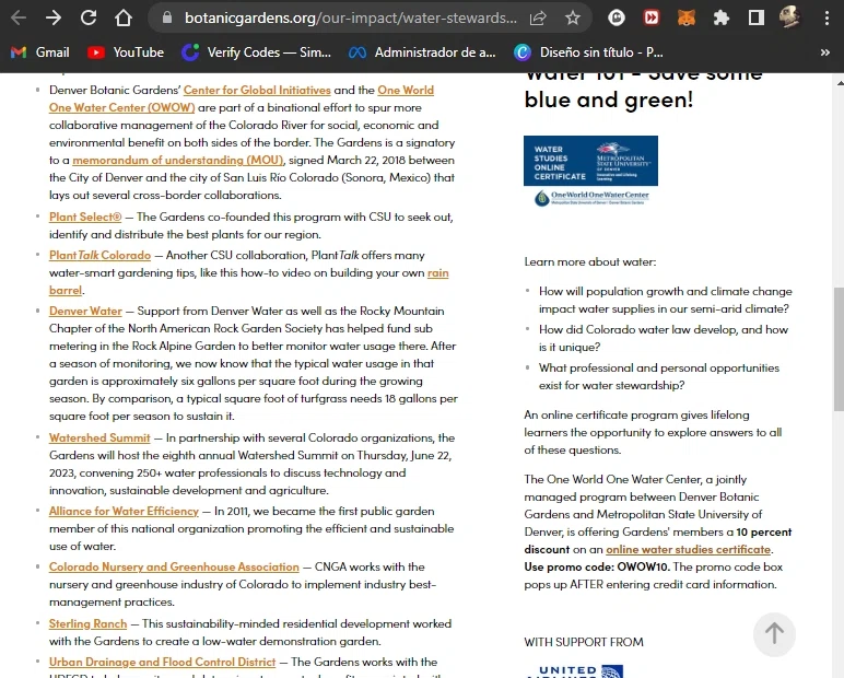 Denver Botanic Gardens checkout page showing Denver Botanic Gardens promo code box | Screenshot taken by SimplyCodes community member on Nov 7, 2022