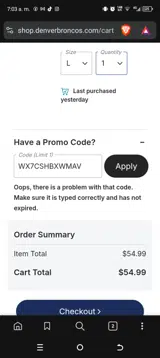 WX7CSHBXWMAV coupon verification screenshot