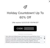 STARS60 coupon verification screenshot