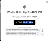 BLIZZARD coupon verification screenshot