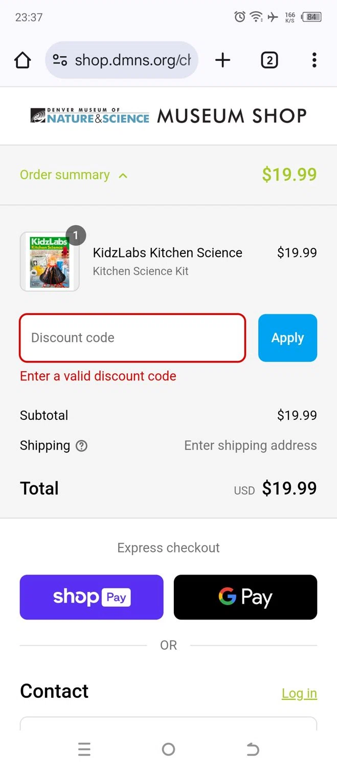 Denver Museum of Nature & Science promo code screenshot showing code MEMBERS25 applied at Denver Museum of Nature & Science checkout page. Uploaded by SimplyCodes community member WonderW on Mar 20, 2025