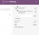 Derma Beauty Usa coupon verification screenshot