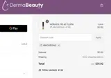 Derma Beauty Usa coupon verification screenshot