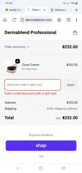 SAVEMONEY61410 coupon verification screenshot