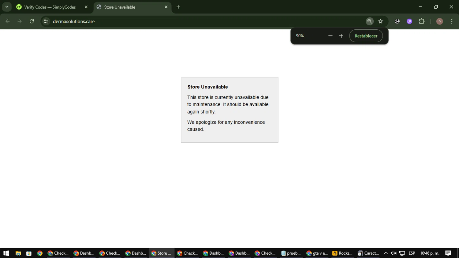 Derma Solutions coupon code screenshot showing code WELCOME applied at Derma Solutions checkout page. Uploaded by SimplyCodes community member SmartWarden8713 on Oct 31, 2025