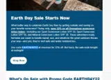 EARTHDAY22 coupon verification screenshot